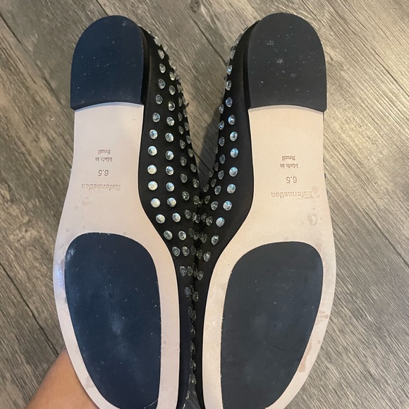 Reformation Bethany Ballet Flat in Black With Rhinestones - Picture 5 of 5